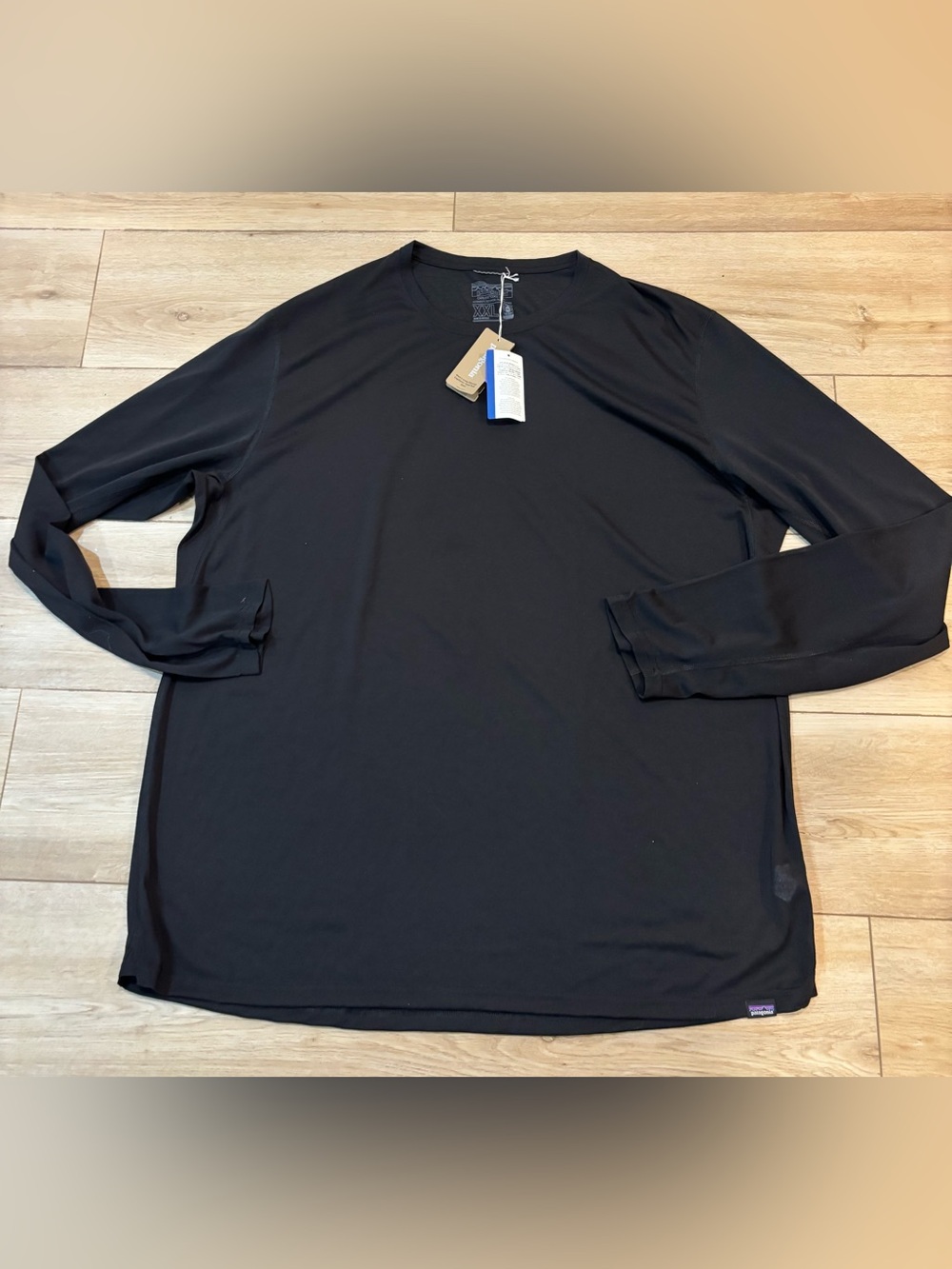 Patagonia Capilene Cool Trail mens long sleeve shirt black size XXL 2XL 24486